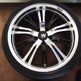上品なブラポリ！タイヤ付き4本セット　深リム19インチ 8J OFF+40