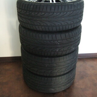 上品なブラポリ！タイヤ付き4本セット　深リム19インチ 8J OFF+40