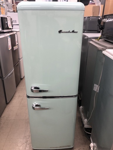 J244アイリスオーヤマ IRIS OHYAMA2ドア レトロモチーフ冷凍冷蔵庫2019 