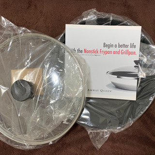 値下げ！【新品未使用】ノンスティックグリルパン(フタ付き)