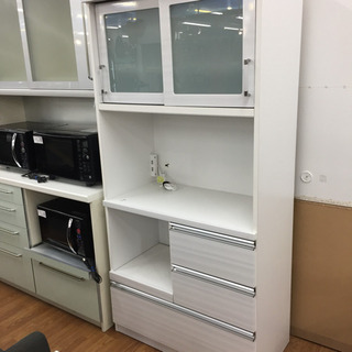 レンジボード 入江木工 白 収納棚 中古品