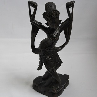 海外美術品　彫像　女神　踊り美女　置物　木彫