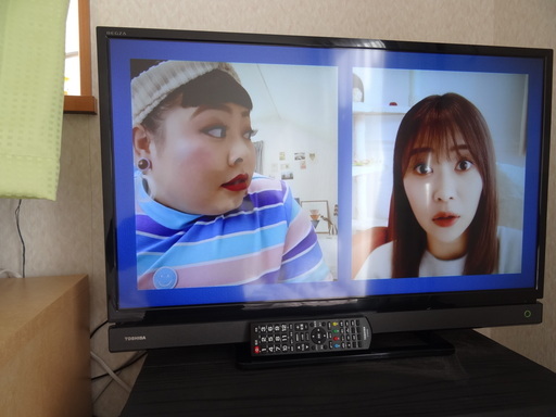 2017年東芝液晶テレビ美品「型式３２S２１」動作確認済み付属リモコン純正でないです。