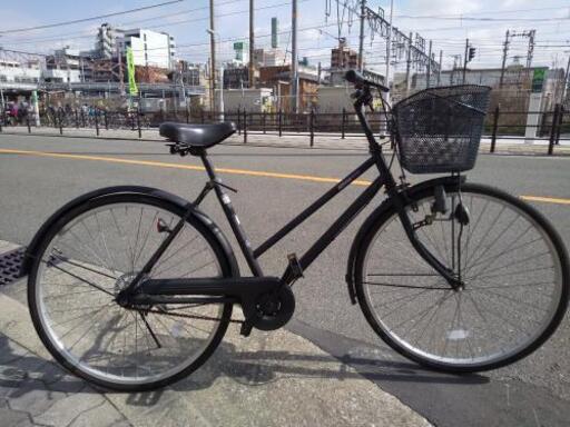 ♪ジモティー特価♪真っ黒仕様　２６型中古シティサイクル　新大阪　サイクルキッズ