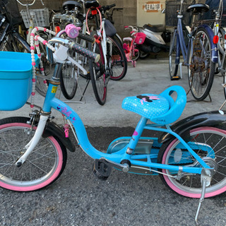 16inchミニーの水色自転車（少々難あり）