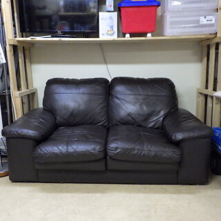ニトリ 本革ソファー2人掛け Nステイツ 美品 ニトリ 本革レザー 3