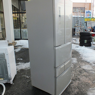 苫小牧バナナ】2012年製 東芝/TOSHIBA 501L冷蔵庫 両開き GR-E50F(NU