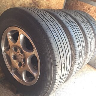 【Bridgestone REGNO GR-XI 205/65R15】夏タイヤ【三菱純正ホイール ENKEI製 15インチ6J5HPCD114.3+46】メッキ　(TG191) クレジットカード QR決済可能