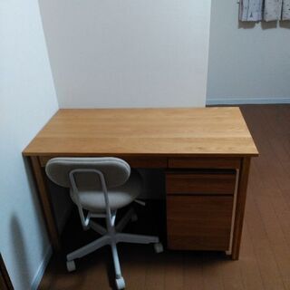 無印 無垢材学習机☆