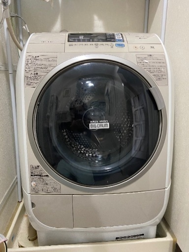 【商談成立】☆美品✨　2013年製　HITACHI 　ドラム式洗濯乾燥機　BD-V3500L　洗濯9.0㎏　乾燥6.0㎏