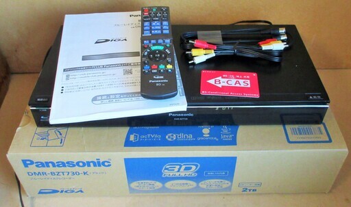 ☆パナソニック Panasonic DMR-BZT730-K DIGA 2TB HDD搭載ハイビジョンブルーレイディスクレコーダー BD\u0026HDD◆トリプルチューナー