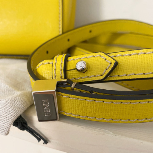 極美品 フェンディ FENDI トゥージュール 2jour ショルダーバッグ イエロー