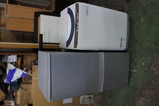 国産 格安 セット 冷蔵庫 洗濯機 16年式 SHARP SJ-D14B-S 137L SHARP ES-GE55R-H 5.5kg 洗い 単身サイズ エリア格安配達