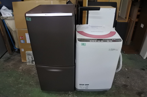 高年式 国産 格安 セット 冷蔵庫 洗濯機 17年式 Panasonic NR-B149W-T 138L SHARP 16年 ES-GE60R-P 6kg 洗い 単身サイズ エリア格安配達