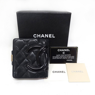 本物 シャネル カンボンライン 二つ折り財布 ココマーク 黒×黒 CHANEL ブラック がま口 札幌市 豊平区 平岸 本物 シャネル カンボンライン 二つ折り財布 ココマーク 黒×黒 CHANEL