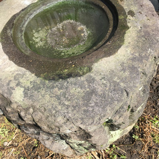 天然石つくばい コケ付き