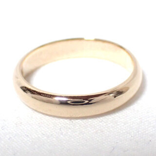 E306 K18 3.4g 甲丸 リング 指輪 9号 イエローゴールド