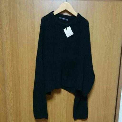 新品タグ付き Bershka ベルシュカ ブラックニット M Zara姉妹ブランド いち 吹田のニット レディース の中古 古着あげます 譲ります ジモティーで不用品の処分