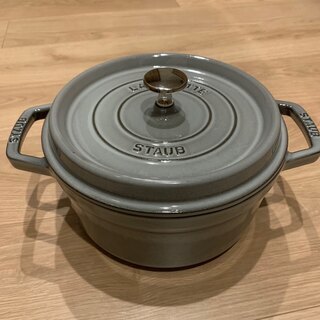 ストウブ 22cm ココットラウンド グレー