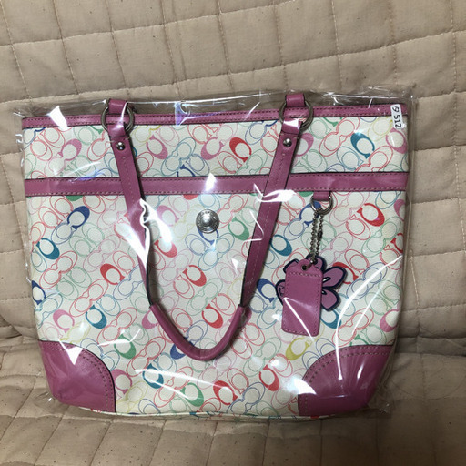 正規良品【コーチ】ハンドバッグ　ショルダーバッグ　PVC　シグネチャー柄