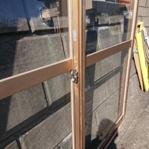 アルミサッシ枠付184×186、掃き出し窓