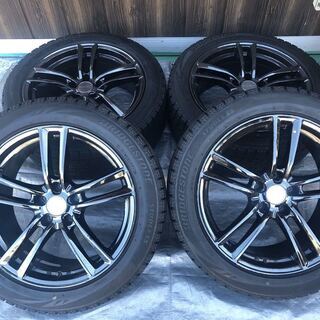 BRIDGESTONE　BALMINUM18インチアルミ　５穴　PCD114.3　225/50R/18スタッドレスタイヤ　ブラックメタリック　ハリヤー等に 