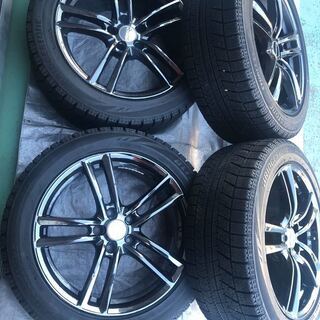 BRIDGESTONE　BALMINUM18インチアルミ　５穴　PCD114.3　225/50R/18スタッドレスタイヤ　ブラックメタリック　ハリヤー等に 