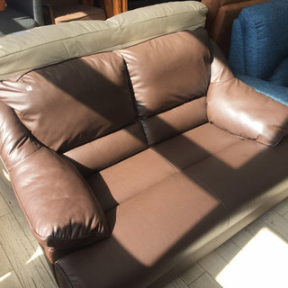 2Pソファ☆家具 シンプル ローソファ 脚付き