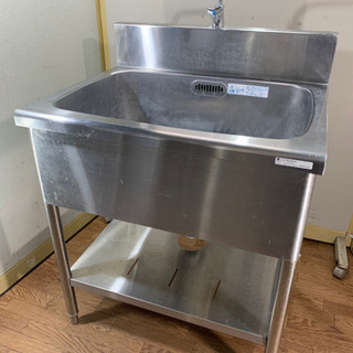 税込【W750xD600xH800mm】【業務用】【中古】　1槽シンク　C1833　バックガード　H150xD60mm W380xD600xH800mm業務用中古 1槽シンク C8163 ｜中古厨房