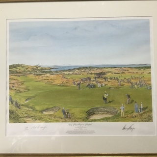 1959年ブリテッシュオープン優勝❗️ ゲイリープレーヤー❗️　鑑定書付き❗️　直筆サイン‼️　絵画　リトグラフィー印画