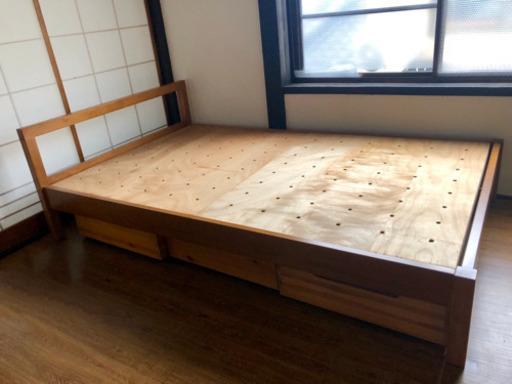 無印良品】オーク材を使用したセミダブルベッドフレーム入荷いたしまし 