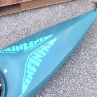 [N0221F引] INFINITY インフィニティ 1人乗りカヤック QUANTUM クアンタム パドル kober TOP Light 付 引取限定で！