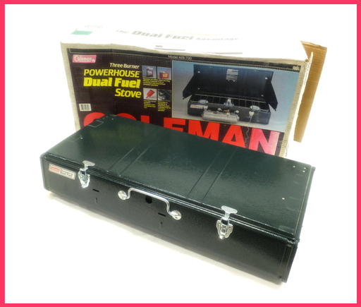 [N0221B] 未使用 コールマン スリーバーナー パワーハウス ストーブ コンロ 428-700 アメリカ製