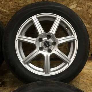 【BS REGNO GRV 215/60R17】夏タイヤ 4本【BS TOPRUN 社外 17インチ 7J5HPCD114.3+38】2014年製 バリ溝 アルファード等　(TG222) クレジットカード QR決済可能 BS REGNO GRV 215/60R17】夏タイヤ 4本【BS TOPRUN 社外 17インチ