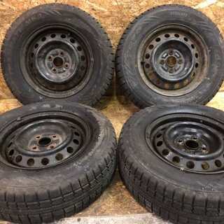 【TOYO WINTER TRANPATH MK4 185/70R14】スタッドレス　4本【スチール 14インチ 5.5J4HPCD100】2016年製 バリ溝 (VTH75) クレジットカード QR決済可能