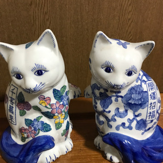 ☆値下げ☆ 陶器の招き猫セット