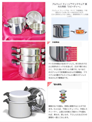 アムウェイ クイーンクックウェア 4Lシチューパン クィーン 4L シチューパンセット：Amway(アムウェイ)Shopping