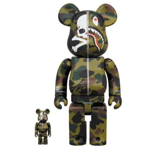 MM VS BAPE BE@RBRICK 100% \u0026 400% (GREEN）