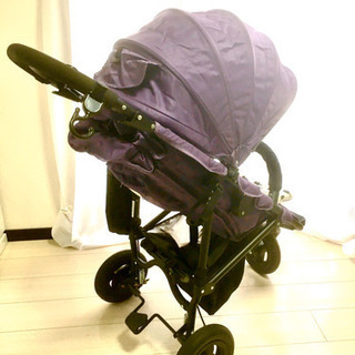 ★値下げしました★AirBuggy エアバギー ココ　ブレーキ付　パープル ☆値下げしました☆AirBuggy エアバギー ココ ブレーキ付 パープル