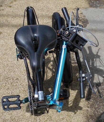 折りたたみ自転車 売り切れMINI 20インチ折り畳み自転車6段変速ブルー 
