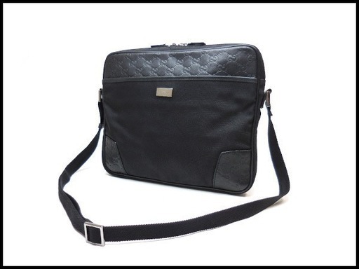 GUCCI グッチ グッチシマ ナイロン ショルダーバッグ 170062 黒