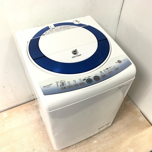 中古 洗濯機 7.0kg シャープ ES-EG70L-A 2011年製 送風乾燥機 ブルー Ag+ 槽除菌 まとめ洗い 大きい 二人暮らし用 6ヶ月保証付き