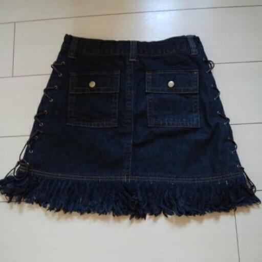 裾フリンジデニムスカート モティー 引越予定 鹿児島の服 ファッションの中古 古着あげます 譲ります ジモティーで不用品の処分