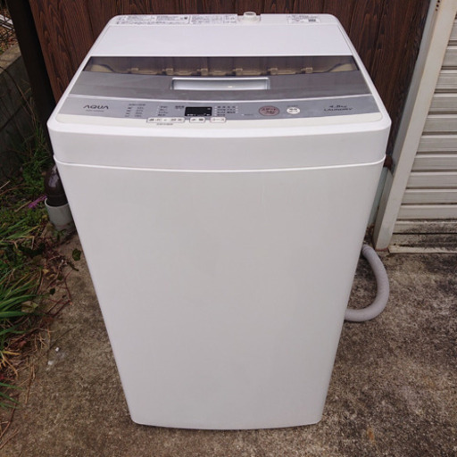 s18 アクア 4.5kg 全自動洗濯機 AQW-S45E-W 2018年製