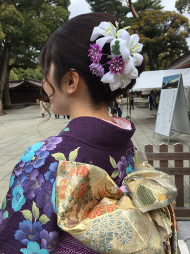 つまみ細工のかんざし