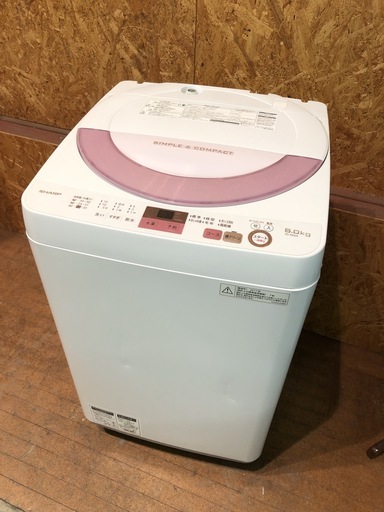 【管理KRS151】SHARP 2017年 ES-GE6A 6.0kg 洗濯機