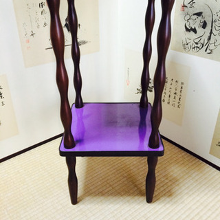 昭和レトロ 天然木 木製 サイドテーブル 物置き