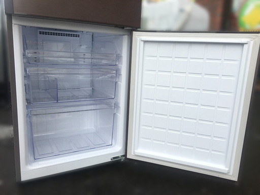 SHARP シャープ 2ドア冷蔵庫 SJ-PD27D-W ノンフロン冷凍冷蔵庫 271L