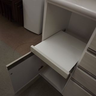 レンジボード レンジ台 白 エナメル 食器棚 カップボード 幅120