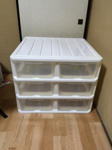 押し入れチェスト 6引出 白